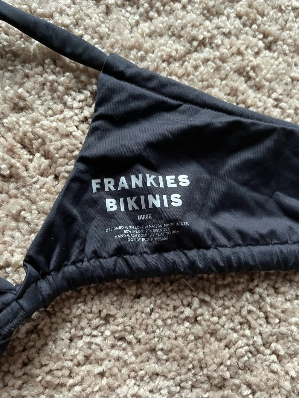Frankie’s Bikinis Black Willow Bikini Top